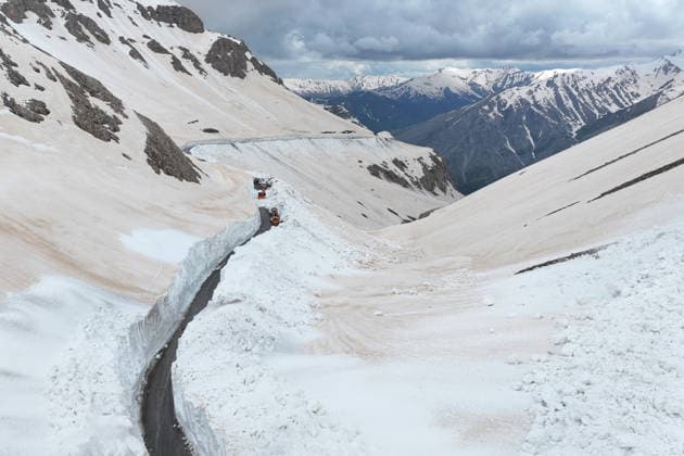 Van-Bahcesaray highway, closed for months due to avalanche risk, cleared of snow VAN, TURKIYE - MAY 23: An aerial view of the area as the teams from the Gorentas Maintenance Station of the 11th Regional Directorate of Highways carry out snow removal work on the Van-Bahcesaray highway in Van, Turkiye on May 23, 2026. Closed since December due to adverse weather conditions and avalanche risks, the highway was partially opened to single-lane traffic following a challenging 20-day effort through meters-high snow corridors. The final decision to fully open the road to traffic awaits an assessment by the Avalanche Risk Determination and Monitoring Commission. Ozkan Bilgin Anadolu Van Turkey. Editorial use only. Please get in touch for any other  Copyright: x2026xAnadoluxOzkanxBilginx