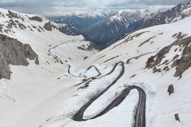 Van-Bahcesaray highway, closed for months due to avalanche risk, cleared of snow VAN, TURKIYE - MAY 23: An aerial view of the area as the teams from the Gorentas Maintenance Station of the 11th Regional Directorate of Highways carry out snow removal work on the Van-Bahcesaray highway in Van, Turkiye on May 23, 2026. Closed since December due to adverse weather conditions and avalanche risks, the highway was partially opened to single-lane traffic following a challenging 20-day effort through meters-high snow corridors. The final decision to fully open the road to traffic awaits an assessment by the Avalanche Risk Determination and Monitoring Commission. Ozkan Bilgin Anadolu Van Turkey. Editorial use only. Please get in touch for any other  Copyright: x2026xAnadoluxOzkanxBilginx