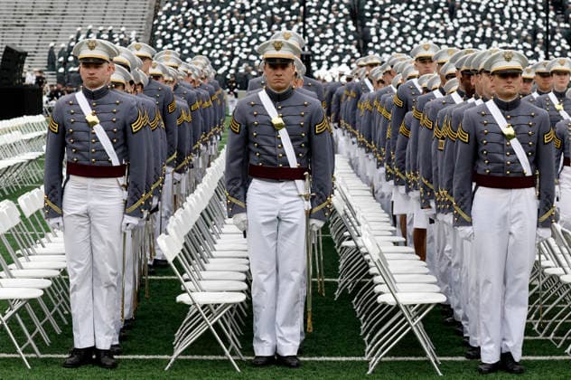 Graduating Cadets march in during the West Point Class of 2026 s commencement ceremony in Michie Stadium at the United States Military Academy in West Point, New York on Saturday, May 23, 2026. .  NYP202605239012 PeterxFoley