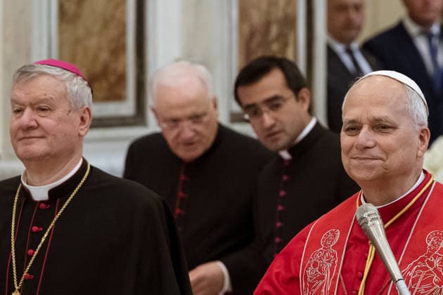 May 23, 2026, Acerra, Napoli, Italy: The Pope seen smiling in the Cathedral. Pope Leo XIV visited Acerra for his patroral itinerary. He was the first Pope to visit the Land of Fires, a region affected by illegal dumping and burning of toxic waste in Campania region in Italy and meet families of victims of pollution in the Cathedral of Santa Maria Assunta in Acerra. Acerra Italy - ZUMAf172 20260523_zip_f172_034 Copyright: xValeriaxFerrarox