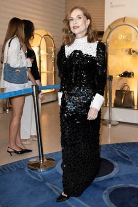 Cannes Isabelle Huppert exits Martinez MP CANNES, FRANCE - MAY 23: Isabelle Huppert leaves the Martinez Hotel to attend the closing awards ceremony during the 79th Cannes Film Festival on May 23, 2026 in Cannes, France. Photo by Marco Piovanotto Abacapress.com Cannes France  Copyright: xPiovanottoxMarco ABACAx