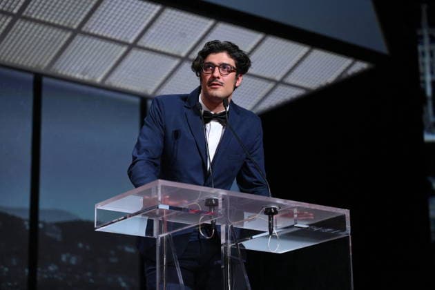 Cannes - Closing Ceremony Argentine director Federico Luis celebrates on stage after winning the Short Film Palme d Or for the film For the Opponents (Para los contrincantes) during the closing ceremony of the 79th edition of the Cannes Film Festival in Cannes, France on May 23, 2026. Photo by Eliot Blondet ABACAPRESS.COM Cannes France  Copyright: xBlondetxEliot ABACAx