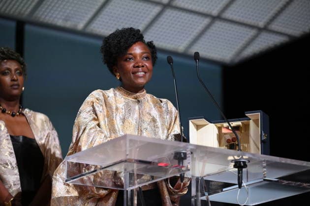 Cannes - Closing Ceremony Rwandan director and screenwriter Marie-Clementine Dusabejambo celebrates on stage after winning the Camera d Or Prize for the film Ben Imana during the closing ceremony of the 79th edition of the Cannes Film Festival in Cannes, France on May 23, 2026. Photo by Eliot Blondet ABACAPRESS.COM Cannes France  Copyright: xBlondetxEliot ABACAx