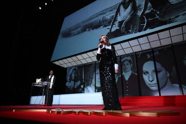 Cannes - Closing Ceremony Eye Haidara and Isabelle Huppert on stage during the closing ceremony of the 79th edition of the Cannes Film Festival in Cannes, France on May 23, 2026. Photo by Eliot Blondet ABACAPRESS.COM Cannes France  Copyright: xBlondetxEliot ABACAx
