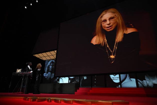 Cannes - Closing Ceremony Eye Haidara, Isabelle Huppert and on screen Barbra Streisand on stage during the closing ceremony of the 79th edition of the Cannes Film Festival in Cannes, France on May 23, 2026. Photo by Eliot Blondet ABACAPRESS.COM Cannes France  Copyright: xBlondetxEliot ABACAx