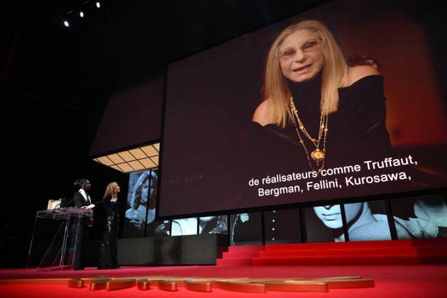 Cannes - Closing Ceremony Eye Haidara, Isabelle Huppert and on screen Barbra Streisand on stage during the closing ceremony of the 79th edition of the Cannes Film Festival in Cannes, France on May 23, 2026. Photo by Eliot Blondet ABACAPRESS.COM Cannes France  Copyright: xBlondetxEliot ABACAx
