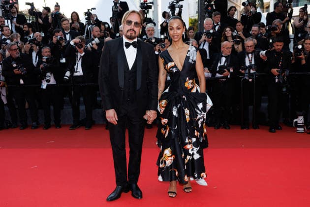 Zoe Saldana et son mari Marco Perego Montée des marches pour la cérémonie de clôture du 79ème Festival International du Film de Cannes, le 23 mai 2026 Jacovides Moreau Bestimage Red carpet for the closing ceremony of the 79th Cannes International Film Festival Opening ceremony on May 23, 2026 Cannes France  Copyright: xJACOVIDES-MOREAUx xBESTIMAGExJACOVIDES-MOREAUx xBESTIMAGEx