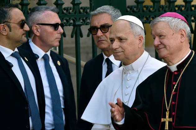 ITALY - POPE LEO XIV DURING HIS PASTORAL VISIT TO THE COMMUNITY IF THE LAND OF FIRES - 2026 5 23 Italy, Acerra, Vatican, 2026 5 23. Pope Leo XIV during a pastoral visit to the community of the Land of Fires at the cathedral of Acerra EDITORIAL USE ONLY - NO BOOKS Copyright: xALESSIAxGIULIANIx