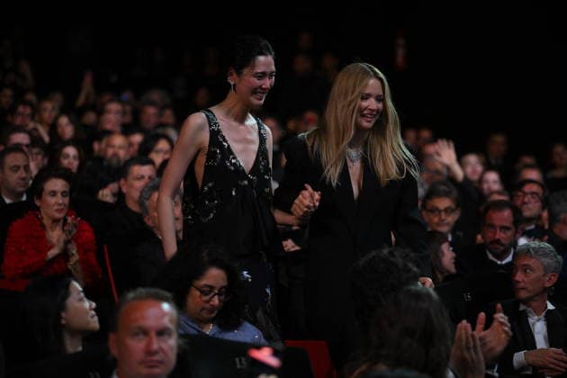 Cannes - Closing Ceremony Japanese actress Tao Okamoto and Belgian actress Virginie Efira celebrate after winning ex-aequo the Best Actress Prize for the film Soudain (All of a Sudden) during the closing ceremony of the 79th edition of the Cannes Film Festival in Cannes, France on May 23, 2026. Photo by Eliot Blondet ABACAPRESS.COM Cannes France  Copyright: xBlondetxEliot ABACAx