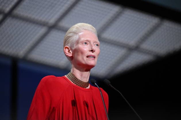Cannes - Fjord Wins Palme D Or Award At Closing Ceremony Tilda Swinton on stage to present the Palme D Or award winner during the closing ceremony of the 79th edition of the Cannes Film Festival in Cannes, France on May 23, 2026. Photo by Eliot Blondet ABACAPRESS.COM Cannes France  Copyright: xBlondetxEliot ABACAx