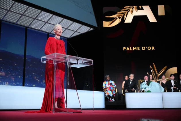 Cannes - Fjord Wins Palme D Or Award At Closing Ceremony Tilda Swinton on stage to present the Palme D Or award winner during the closing ceremony of the 79th edition of the Cannes Film Festival in Cannes, France on May 23, 2026. Photo by Eliot Blondet ABACAPRESS.COM Cannes France  Copyright: xBlondetxEliot ABACAx