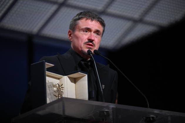 Cannes - Fjord Wins Palme D Or Award At Closing Ceremony Romanian director, screenwriter and producer Cristian Mungiu celebrates on stage after winning the Palme d Or for the film Fjord during the closing ceremony of the 79th edition of the Cannes Film Festival in Cannes, France on May 23, 2026. Photo by Eliot Blondet ABACAPRESS.COM Cannes France  Copyright: xBlondetxEliot ABACAx