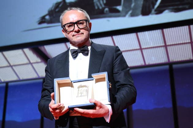 Cannes - Closing Ceremony Russian director and screenwriter Andrey Zvyagintsev celebrates on stage after winning the Grand Prix Award for the film Minotaure (Minotaur) during the closing ceremony of the 79th edition of the Cannes Film Festival in Cannes, France on May 23, 2026. Photo by Eliot Blondet ABACAPRESS.COM Cannes France  Copyright: xBlondetxEliot ABACAx
