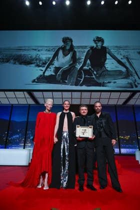 79ème Festival International du Film de Cannes Ceremonie de cloture 79th International Cannes Film Festival Closing Ceremony 456713 2026 05 23 France Mungiu, Cristian Swinton, Tilda Reinsve, Renate Stan, Sebastian  Copyright: xSergexArnalx xStarfacex STAR_456713_109