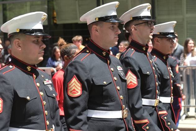Chicago Memorial Day Parade CHICAGO, ILLINOIS - MAY 23: The Chicago Memorial Day Parade proceeds through the city center, with participants carrying American flags and marching in formation on Saturday, May 23, 2026. The event, held each year before Memorial Day, pays solemn tribute to the men and women of the U.S. Armed Forces who made the ultimate sacrifice. Jacek Boczarski Anadolu Illinois United States. Editorial use only. Please get in touch for any other usage.  Copyright: x2026xAnadoluxJacekxBoczarskix