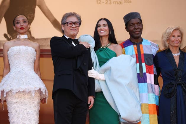 79eme Festival International du Film de Cannes Montee des marches de cloture 79th Cannes Film Festival Red carpet of the closing ceremony Ruth Negga, Park Chan wook, Demi Moore, Isaach de Bankole and Iris Knobloch 456718 2026 05 23 Cannes France  Copyright: xIsabellexVautierx xStarfacex STAR_456718_223