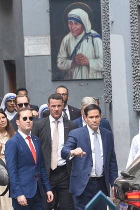 U.S. Secretary of State Marco Rubio after a meeting whit nuns at the Mother TeresaÃ¢â‚¬â ¢s House, as part of his official visit to Kolkata. Marco Rubio s visit to India was to repair ties between the two nations. on May 23, 2026 in Kolkata, India. Kolkata India  - ZUMAe321 20260523_zia_e321_002 Copyright: xDipaxChakrabortyx