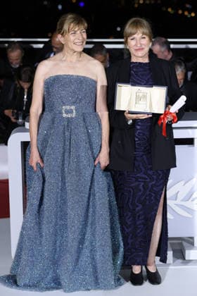 Cannes - Award Winners Photocall JD German film director Valeska Grisebach (L) and Bulgarian actress Yana Radeva pose with the trophy during a photocall after winning the Jury Prize for the film Das Getraumte Abenteuer (The Dreamed Adventure) during the photocall of the 79th edition of the Cannes Film Festival in Cannes, France on May 23, 2026. Photo by Jerome Domine ABACAPRESS.COM Cannes France  Copyright: xDominexJerome ABACAx