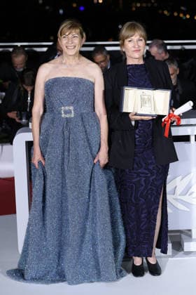 Cannes - Award Winners Photocall JD German film director Valeska Grisebach (L) and Bulgarian actress Yana Radeva pose with the trophy during a photocall after winning the Jury Prize for the film Das Getraumte Abenteuer (The Dreamed Adventure) during the photocall of the 79th edition of the Cannes Film Festival in Cannes, France on May 23, 2026. Photo by Jerome Domine ABACAPRESS.COM Cannes France  Copyright: xDominexJerome ABACAx