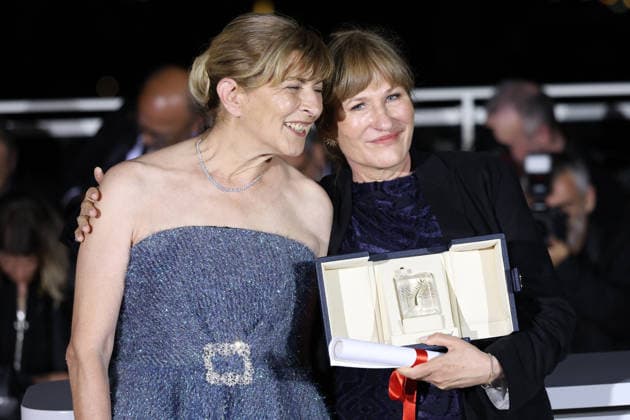 Cannes - Award Winners Photocall JD German film director Valeska Grisebach (L) and Bulgarian actress Yana Radeva pose with the trophy during a photocall after winning the Jury Prize for the film Das Getraumte Abenteuer (The Dreamed Adventure) during the photocall of the 79th edition of the Cannes Film Festival in Cannes, France on May 23, 2026. Photo by Jerome Domine ABACAPRESS.COM Cannes France  Copyright: xDominexJerome ABACAx