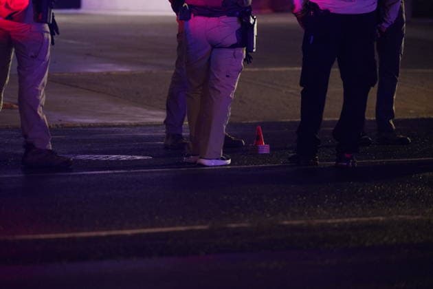 Shots Fired in Vacinity of the White House Police investigators collect evidence in the 1700 block of Pennsylvania Avenue, Northwest, which is one block west of the White House in Washington, DC, USA, following the shooting there on Saturday, May 23, 2026. Two people were shot and taken to a local hospital, one has died. Photo by Andrew Thomas CNP ABACAPRESS.COM Washington District of Columbia United States  Copyright: xCNP ABACAx