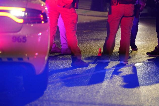 Shots Fired in Vacinity of the White House Police investigators collect evidence in the 1700 block of Pennsylvania Avenue, Northwest, which is one block west of the White House in Washington, DC, USA, following the shooting there on Saturday, May 23, 2026. Two people were shot and taken to a local hospital, one has died. Photo by Andrew Thomas CNP ABACAPRESS.COM Washington District of Columbia United States  Copyright: xCNP ABACAx