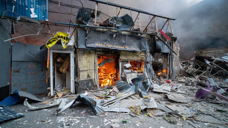 Russia targets Ukrainian capital Kyiv with ballistic missiles KYIV, UKRAINE - MAY 24: A view of damage and destruction after Russia targeted the Ukrainian capital of Kyiv with a series of ballistic missile strikes on Sunday, May 24, 2026 in Kyiv, Ukraine. According to local sources, residents heard heavy explosions across the city as air defense systems engaged incoming targets. Authorities urged citizens to remain in shelters during the ongoing bombardment. Arif Murat Kayacan Anadolu Kyiv Ukraine. Editorial use only. Please get in touch for any other usage.  Copyright: x2026xAnadoluxArifxMuratxKayacanx