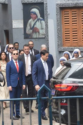 U.S. Secretary of State Marco Rubio Working Visit to Kolkata U.S. Secretary of State Marco Rubio after a meeting whit nuns at the Mother Teresa™s House, as part of his official visit to Kolkata. Marco Rubio s visit to India was to repair ties between the two nations. on May 23, 2026 in Kolkata, India. Kolkata West Bengal India Copyright: xDipaxChakrabortyx