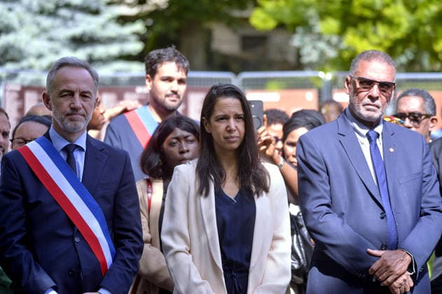 Tribute to all the victims of slavery - Paris Emmanuel Grégoire, Mayor of Paris Naïma Moutchou, Minister of Overseas France during a commemorative ceremony in the Jardin Jacques Martial, in tribute to all the victims of slavery ,on the occasion of the National Day in Tribute to the Victims of Slavery, at the Jardins du Trocadéro The National Day in Tribute to the Victims of Slavery, and the associated ceremony organized by the City of Paris, celebrate the memory of the enslaved people, as well as their descendants, and pay tribute to their contribution to the building of the Nation in Paris, France on May 23 2026. Photo by Karim Ait Adjedjou ABACAPRESS.COM Paris France  Copyright: xAitxAdjedjouxKarim ABACAx