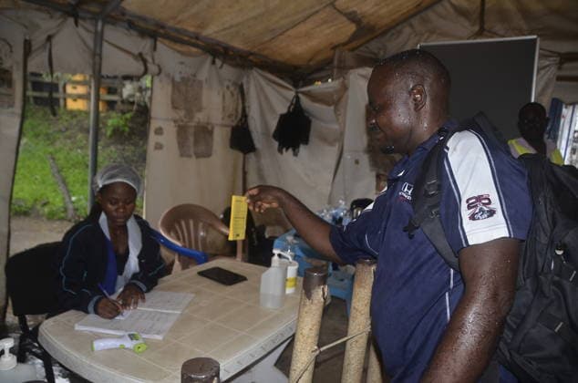 Uganda stepped up measures along the DKC border to combat the Ebola outbreak MPONDWE, UGANDA - MAY 23: Health teams screen travelers and vehicles entering the country for Ebola as precautions has been stepped up at the Mpondwe Border Crossing on the border with the Democratic Republic of the Congo (DRC) following a rise in Ebola cases in Mpondwe, Uganda on May 23, 2026. Nicholas Kajoba Anadolu Mpondwe Uganda. Editorial use only. Please get in touch for any other usage.  Copyright: x2026xAnadoluxNicholasxKajobax