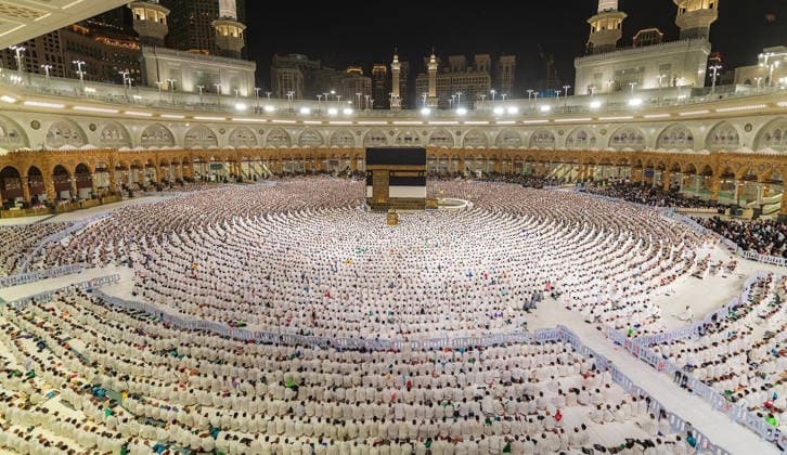 Muslim worshippers perform the dawn prayer around the Kaaba at the Grand Mosque complex in the holy city of Mecca Muslim worshippers perform the dawn prayer around the Kaaba at the Grand Mosque complex in the holy city of Mecca, Saudi Arabia, on May 24, 2026, ahead of the annual Hajj pilgrimage. Millions of Muslims from around the world are expected to gather in Saudi Arabia for the annual pilgrimage rituals. Photo by SPA Saudi Press Agency APA Images Mecca Mecca Saudi Arabia 240526_Saudi_Arabia_SPA_00(7) Copyright: xSPAxSaudixPessxAgencyxSaudixPressxAgencyx xapaimagesx