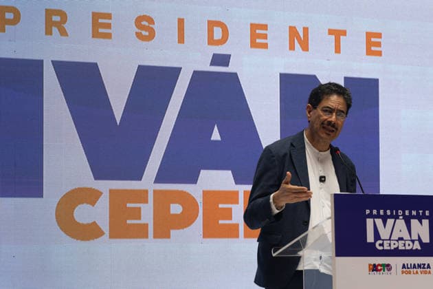 RECORD DATE NOT STATED Presidential Candidate Ivan Cepeda Presidential candidate Ivan Cepeda gives a press conference in Bogota Colombia, May 21, 2026. Photo by: Wendy P. Romero Long Visual Press Bogota Bogota D.C Colombia Copyright: xWendyxP.xRomerox