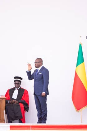 May 24, 2026, Cotonou, Cotonou, Benin: ROMUALD WADAGNI President of Benin Republic during the nvestiture ceremony of the President of the Republic at Congress Palace Cotonou Benin  - ZUMAs385 20260524_zsp_s385_001 Copyright: xLeopoldxSoglox