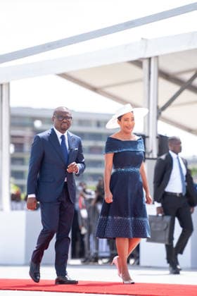 May 24, 2026, Cotonou, Cotonou, Benin: ROMUALD WADAGNI, president of Benin and his wife NATALIE VILETTE WADAGNIN during the nvestiture ceremony of the President of the Republic at Congress Palace Cotonou Benin  - ZUMAs385 20260524_zsp_s385_002 Copyright: xLeopoldxSoglox