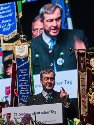 Bavarian Prime Minister Markus Soder address the 76th Sudeten German Congress in Brno continued at Brno Exhibition Centre on Saturday, May 24, 2026. (CTKxPhoto PatrikxUhlir) CTKPhotoP2026052403088  CTKPhotoP2026052403088