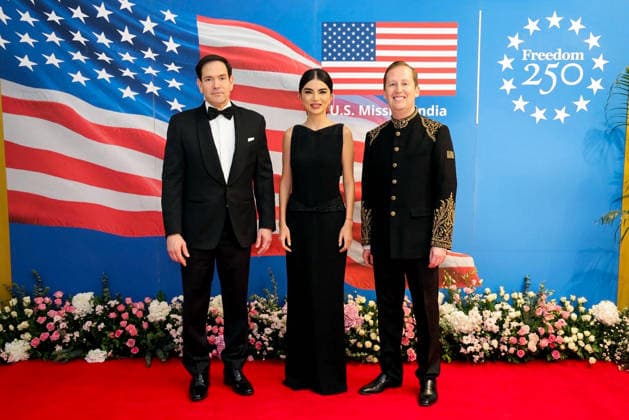 RECORD DATE NOT STATED U.S. Secretary of State Marco Rubio, Uzbekistan President s Administration Head Saida Mirziyoyeva, and U.S. Ambassador to India Sergio Gor in New Delhi New Delhi, May 24 (ANI): (L-R) U.S. Secretary of State Marco Rubio, Uzbekistan President s Administration Head Saida Mirziyoyeva, and U.S. Ambassador to India Sergio Gor pose for a photo during an event as part of the 250th anniversary of U.S. independence, in New Delhi on Saturday. (@USAmbIndia X ANI Photo) NEW DELHI Delhi India Copyright: xANIx ANI_20260524010