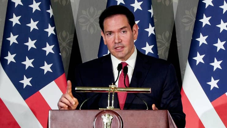RECORD DATE NOT STATED U.S. Secretary of State Marco Rubio and EAM S. Jaishankar in Joint Press Conference at Hyderabad House New Delhi, May 24 (ANI): U.S. Secretary of State Marco Rubio, along with External Affairs Minister S. Jaishankar (unseen), addresses the joint press conference on the India-US bilateral ties at Hyderabad House, in New Delhi on Sunday. (ANI Video Grab) NEW DELHI Delhi India Copyright: xANIx ANI_20260524090