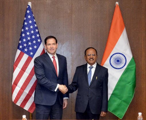 RECORD DATE NOT STATED US Secretary of State and National Security Advisor Marco Rubio meets NSA Ajit Doval New Delhi, May 24 (ANI): US Secretary of State and National Security Advisor Marco Rubio meets NSA Ajit Doval, in New Delhi on Sunday. (@MEAIndia X ANI Photo) New Delhi Delhi India Copyright: xANIx ANI_20260524315