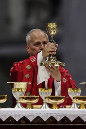 May 24, 2026. Vatican City - POLE LEO XIV celebrates the Holy Mass on the Solemnity of Pentecost in St. Peter s Basilia at the Vatican. EvandroInetti_via ZUMA Wire Vatican City State  - ZUMAi15_ 20260524_zaf_i15_047 Copyright: xEvandroxInettix