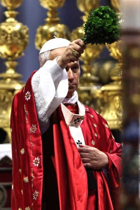 May 24, 2026. Vatican City - POLE LEO XIV celebrates the Holy Mass on the Solemnity of Pentecost in St. Peter s Basilia at the Vatican. EvandroInetti_via ZUMA Wire Vatican City State - ZUMAi15_ 20260524_zaf_i15_005 Copyright: xEvandroxInettix