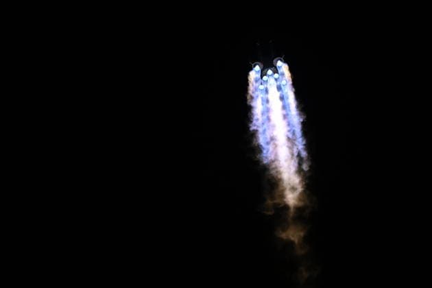 (260524) -- JIUQUAN, May 24, 2026 -- The Shenzhou-23 crewed spaceship, atop a Long March-2F carrier rocket, blasts off from the Jiuquan Satellite Launch Center in northwest China, May 24, 2026. China launched the Shenzhou-23 crewed spaceship on Sunday, which will send three astronauts to its orbiting Tiangong space station. ) FOCUS China launches Shenzhou-23 crewed spaceship LianxZhen 