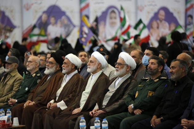 Memorial ceremony held in Tehran for victims of Iran-US-Israel conflict TEHRAN, IRAN - MAY 24: Gholam-Hossein Mohseni-Eje i, Chief Justice of Iran (4th R) attends the memorial ceremony held at the Imam Khomeini Mosalla Mosque for those who lost their lives in the conflict involving Iran, the United States, and Israel following the February 28 attacks, in Tehran, capital of Iran, on May 24, 2026. Fatemeh Bahrami Anadolu Tehran Iran. Editorial use only. Please get in touch for any other usage.  Copyright: x2026xAnadoluxFatemehxBahramix