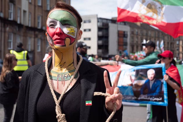May 24, 2026, Glasgow, Scotland, UK: Members of Scotlands Iranian community opposed to the Islamic regime were joined by compatriots from further afield at a demonstration supporting anti-regime protesters imprisoned in Iran following uprisings earlier this year. Protesters voiced concerns over alleged human rights abuses and executions carried out by the regime. Glasgow UK  - ZUMAs357 20260524_zip_s357_010 Copyright: xCameronxScottx