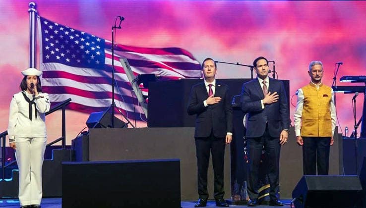 RECORD DATE NOT STATED US 250th Independence Day celebration New Delhi, May 24 (ANI): External Affairs Minister S Jaishankar, US Secretary of State Marco Rubio and US Ambassador Sergio Gor at the US 250th Independence Day celebration, in New Delhi on Sunday. (@USAmbIndia X ANI Photo) NEW DELHI Delhi India Copyright: xANIx ANI_20260524563