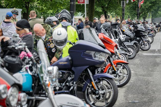 May 24, 2026, Washignton, Distirct Of Columbia, United States: Motorcyclists participate in the Rolling to Remember memorial ride through Washington, D.C., honoring fallen service members, prisoners of war, and those still missing in action during Memorial Day weekend. Washignton United States  - ZUMAk206 20260524_znp_k206_016 Copyright: xMattxKaminskyx