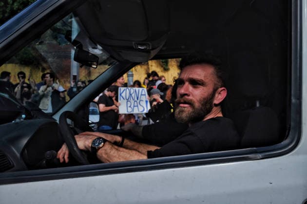 Protests that began at Istanbul Bilgi University™s Santral Istanbul campus following the university™s closure by presidential decree on May 22, 2026 continued into their third day. On Sunday, May 24, extensive security measures were taken around the campus. Police prevented students gathered outside from entering the university grounds. Tensions occasionally flared between shield-carrying police forces and the students. (I Copyright: lkerxErayx-xDepoxPhotos 19108143