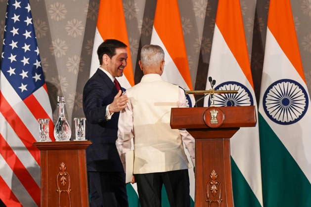 NEW DELHI, INDIA - MAY 24: United States Secretary of State Marco Rubio with Minister of External Affairs S. Jaishankar during addressing a joint press conference following their talks at Hyderabad House, on May 23, 2026 in New Delhi, India. Both leaders reaffirmed the strength of the India-US strategic partnership and outlined key areas of cooperation, including trade, energy, mobility and regional security. (Photo by Arvind Yadav Hindustan Times ) Joint Press Conference Of US Secretary Of State Marco Rubio And External Affairs Minister S. Jaishankar At Hyderabad House
