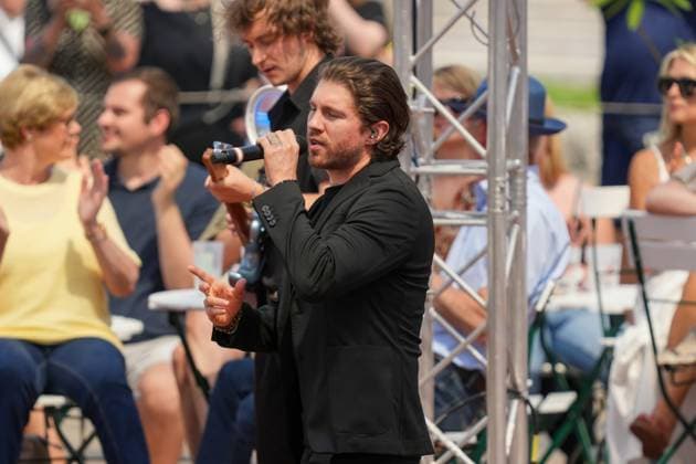 ZDF-Fernsehgarten 2026. Joey Heindle im ZDF Fernsehgarten - Koch-Battle am 24.05.2026 in Mainz. Mainz ZDF Fernsehgarten Rheinland-Pfalz *** ZDF Fernsehgarten 2026 Joey Heindle in the ZDF Fernsehgarten Koch Battle on 24 05 2026 in Mainz Mainz ZDF Fernsehgarten Rheinland Pfalz