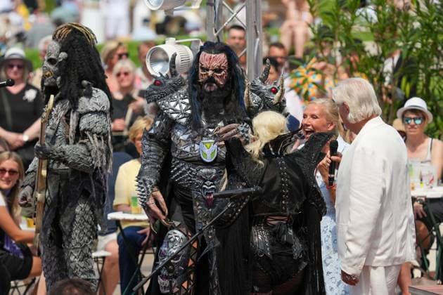 ZDF-Fernsehgarten 2026. Motherbeast Noora Louhimo und Lordi im ZDF Fernsehgarten Koch Battle am 24.05.2026 in Mainz. Mainz ZDF Fernsehgarten Rheinland-Pfalz *** ZDF Fernsehgarten 2026 Motherbeast Noora Louhimo and Lordi in the ZDF Fernsehgarten Koch Battle on 24 05 2026 in Mainz Mainz ZDF Fernsehgarten Rheinland Pfalz