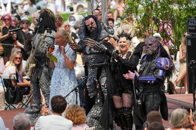 ZDF-Fernsehgarten 2026. Motherbeast Noora Louhimo und Lordi im ZDF Fernsehgarten Koch Battle am 24.05.2026 in Mainz. Mainz ZDF Fernsehgarten Rheinland-Pfalz *** ZDF Fernsehgarten 2026 Motherbeast Noora Louhimo and Lordi in the ZDF Fernsehgarten Koch Battle on 24 05 2026 in Mainz Mainz ZDF Fernsehgarten Rheinland Pfalz